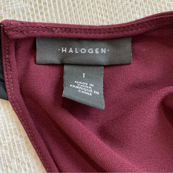 Halogen Plum Blouse with Bow and Bell Sleeve - Picture 4 of 7